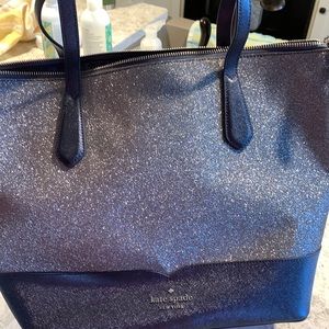 Kate Spade blue sparkled tote
